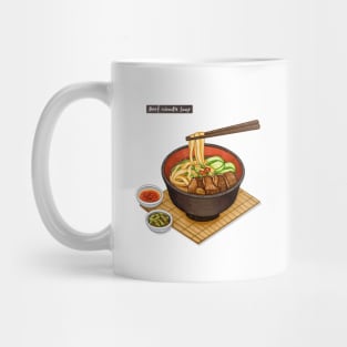 Taiwanese Beef Noodle Soup - Food Illustration Sticker ( 台灣牛肉麵 - 美食插畫貼紙 ) Mug